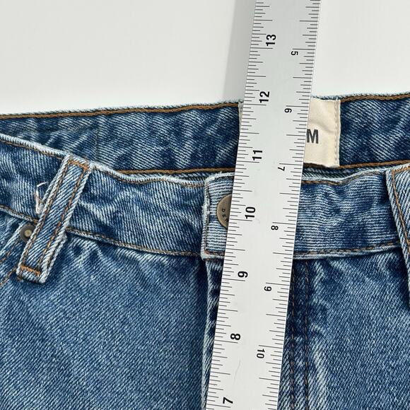 SEZANE Denim Brut Sexy Jeans Women 31 Medium Wash High Rise Straight Leg Button - Picture 8 of 12